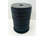 Cadarço 100% Algodão - Espinha de Peixe - PRETO - 10 mm - 50 metros